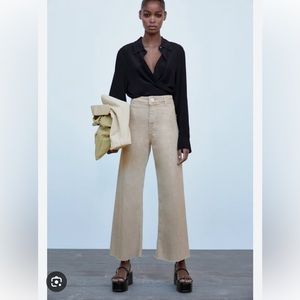 Zara Marine Straight High Waist Jeans